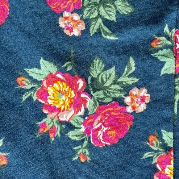 Matilda Jane Girls Size 4 Floral Overall Romper Blue Pink Garden Pockets - Picture 3 of 7